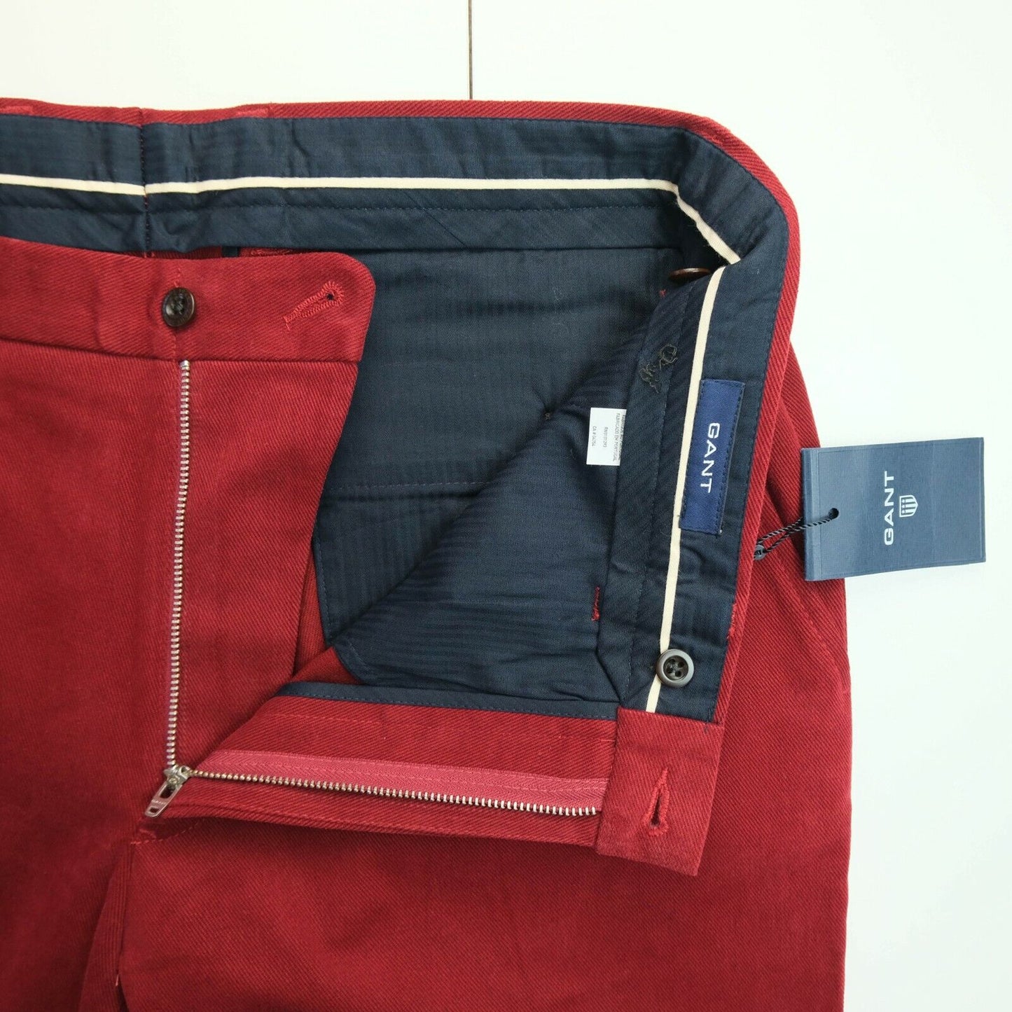 GANT Red Brushed Comfort Chino Pants Trousers Size EU 52 UK/US 42