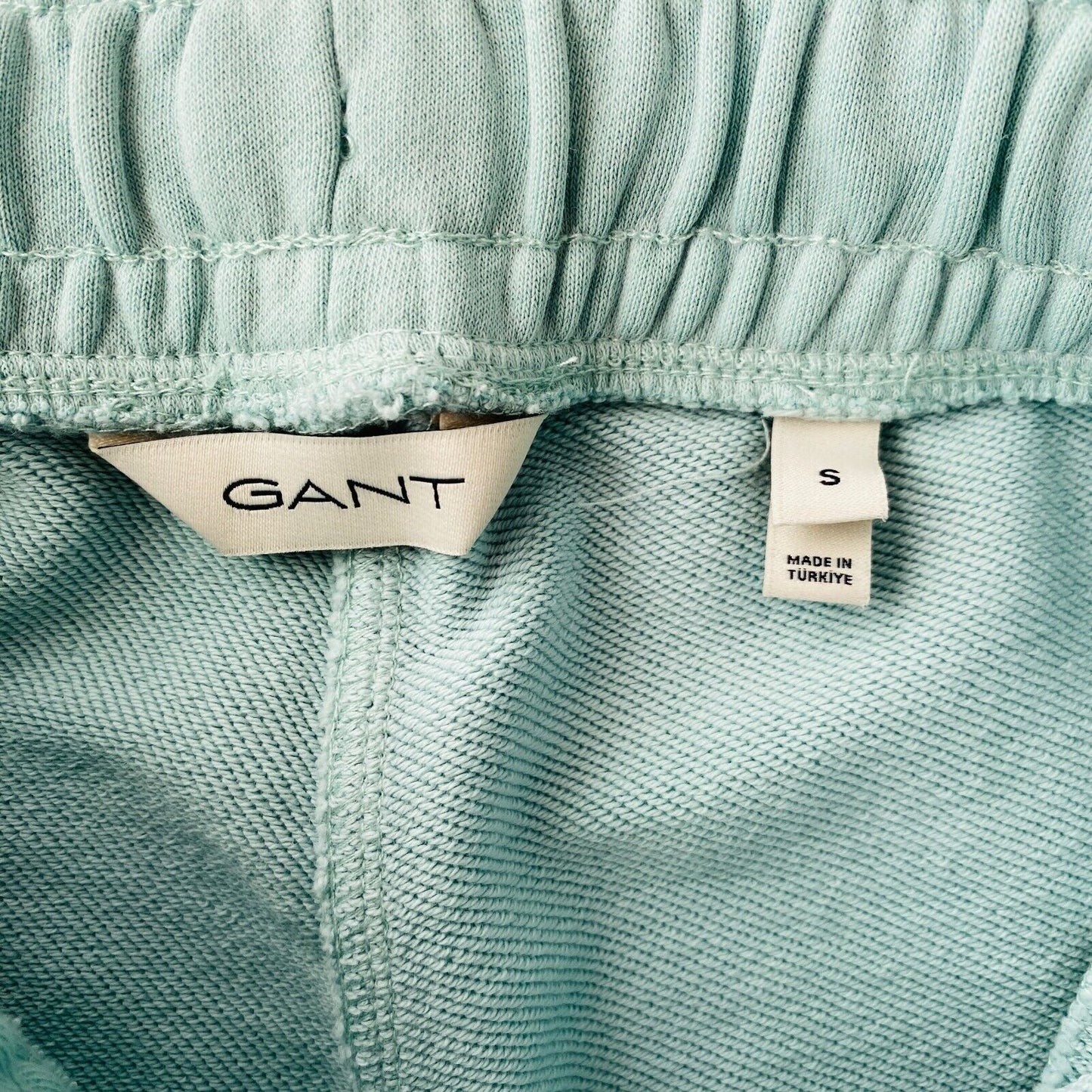 GANT Women Light Blue Regular Fit Cuffed Sweatpants Trousers Size S