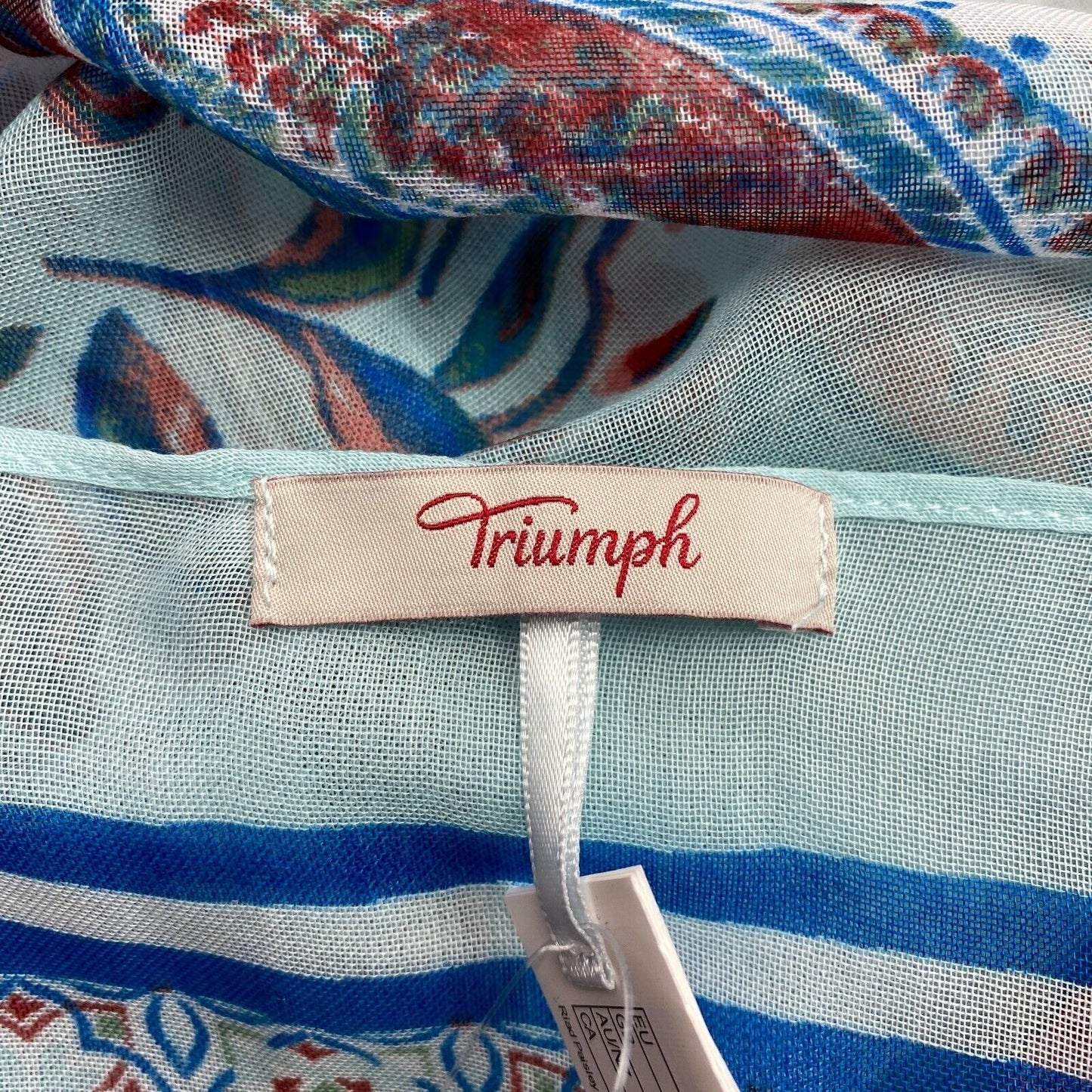 TRIUMPH Women Blue Riad Paisley Pareo Shawl Scarf One Size