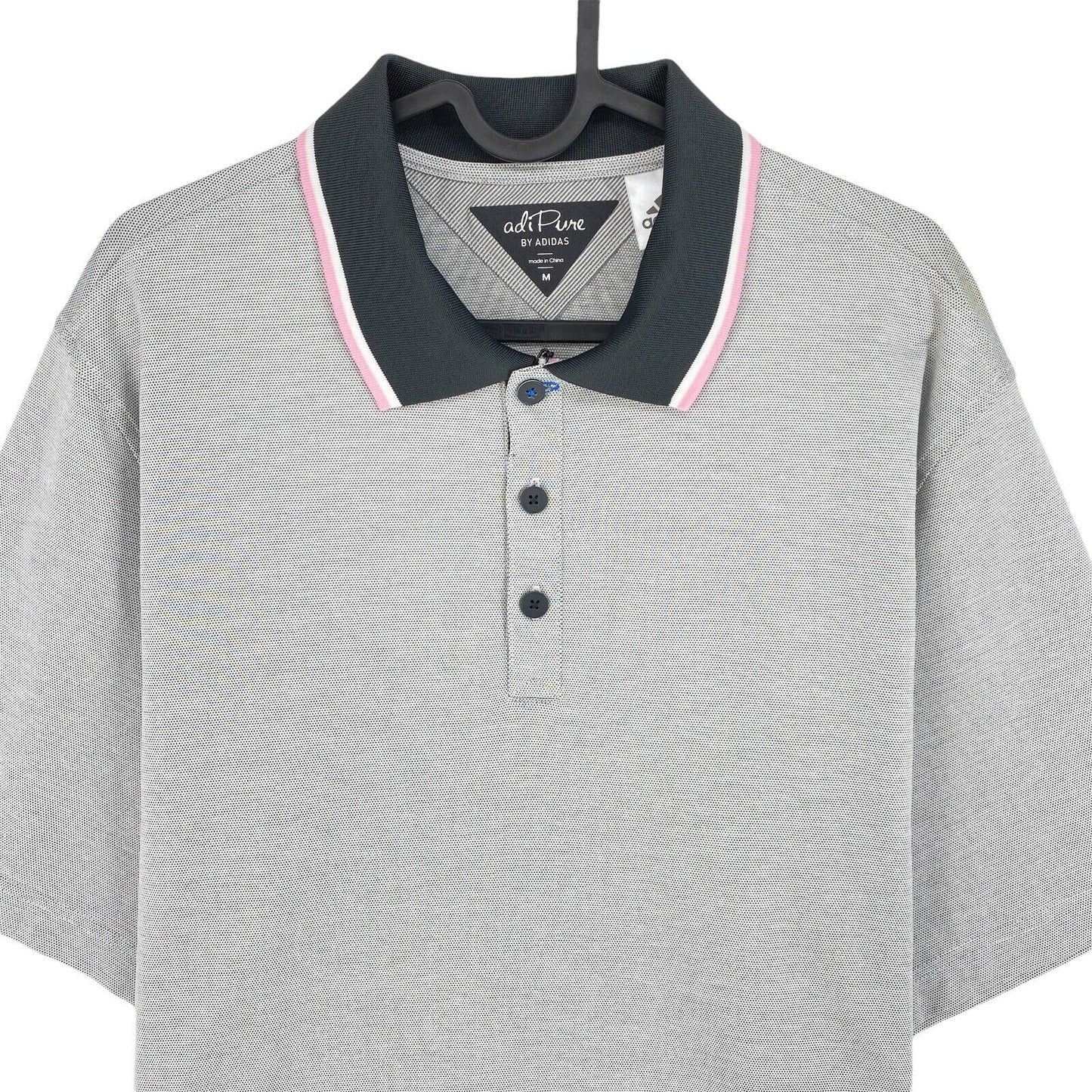 Adidas Adipure Golf Light Grey Polo Shirt Size M