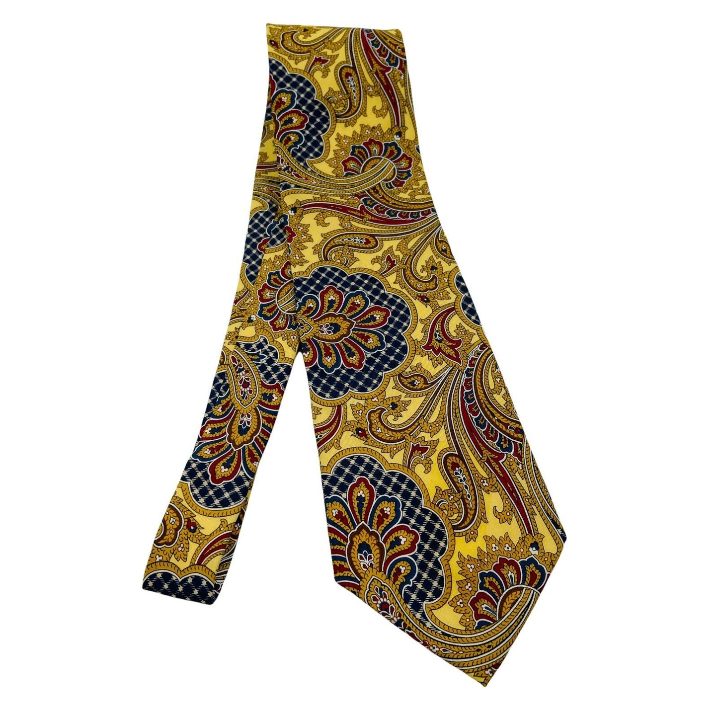 GANT Vintage Yellow Ornamented 100% Silk Hand Made Tie