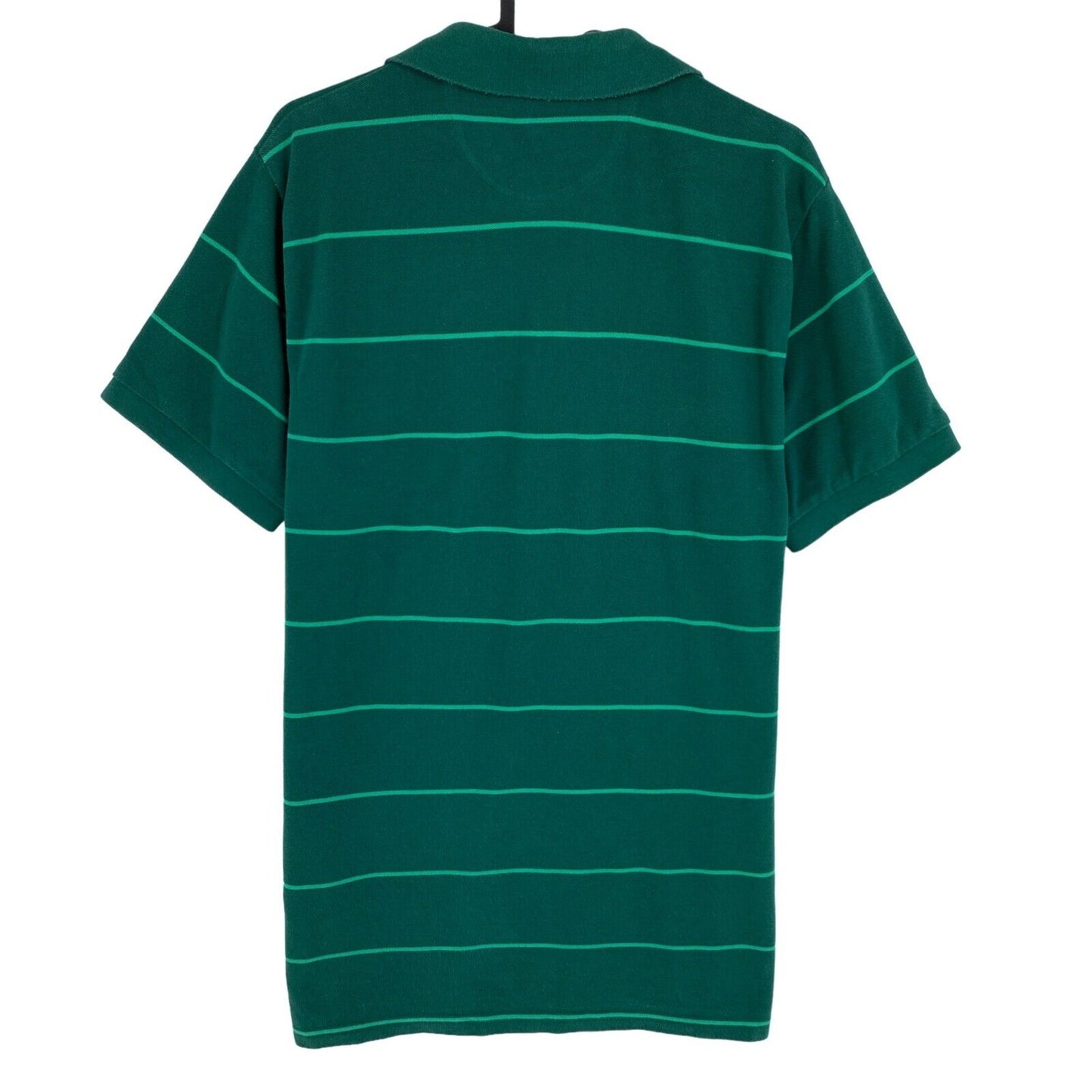 GANT Dark Green Bar Stripe Pique Rugger Polo Shirt Size M