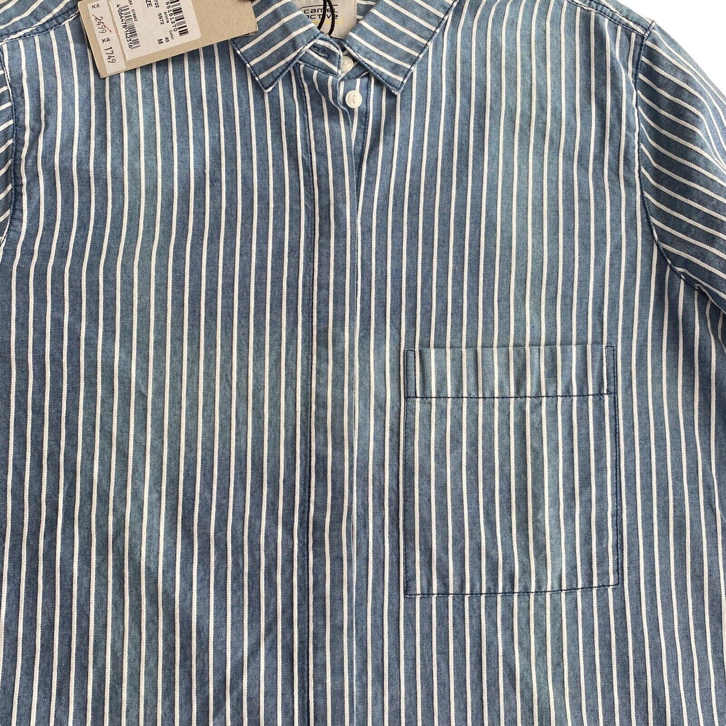 Camel Active Blue Striped Long Sleeves Shirt Size M