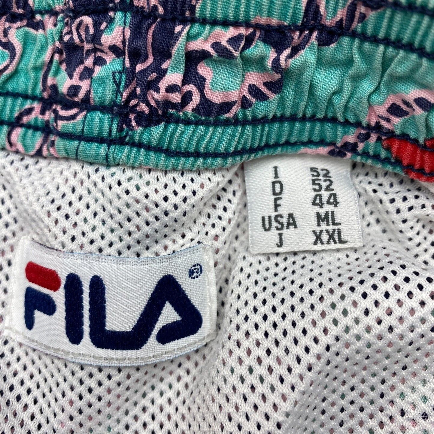 FILA Batik Mint Green Activewear Shorts Size ML