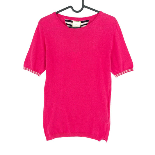 LA MARTINA Pink Crew Neck Cotton Linen Top Size 1 / XS