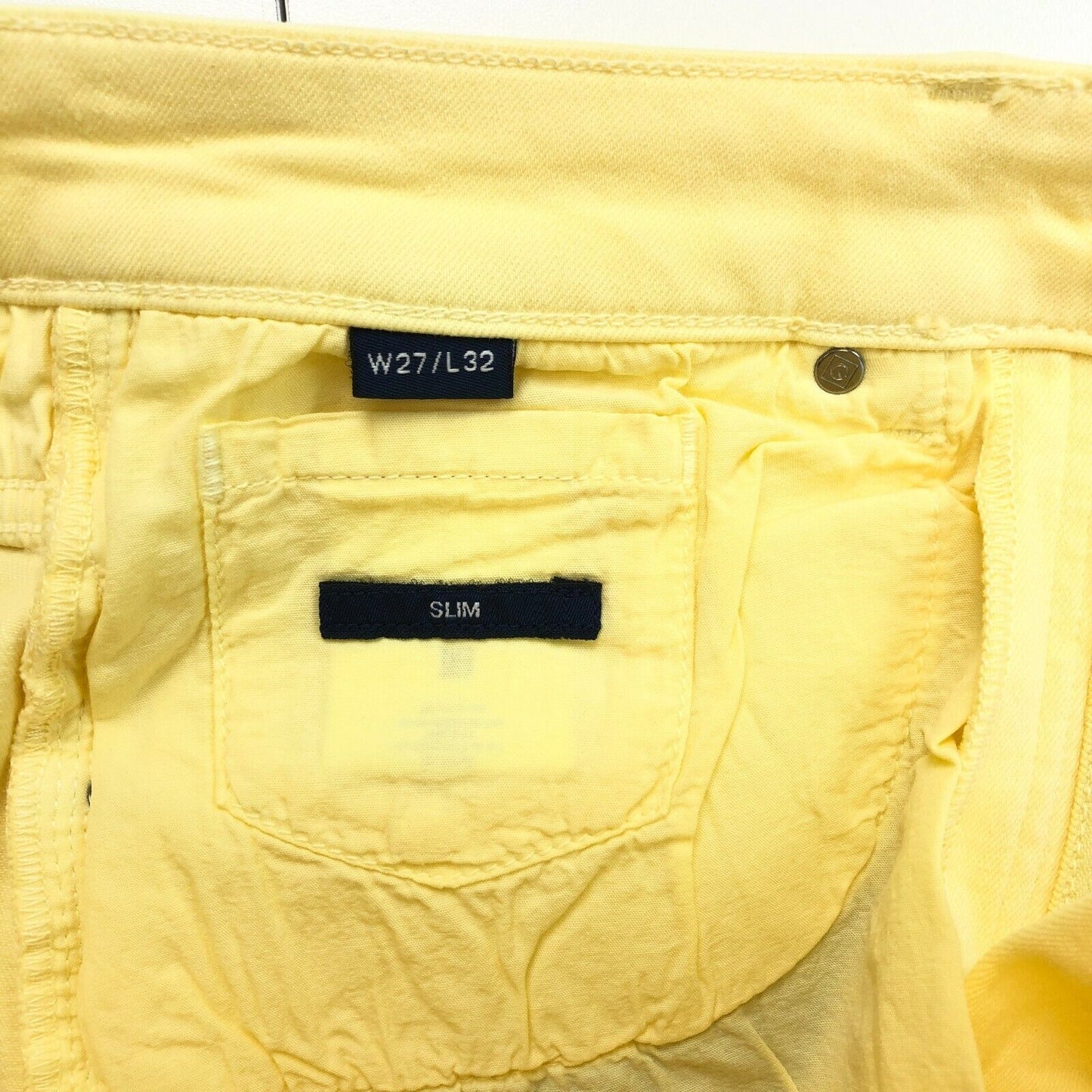 GANT Yellow Slim Twill Tapered Jeans Size W27 L32