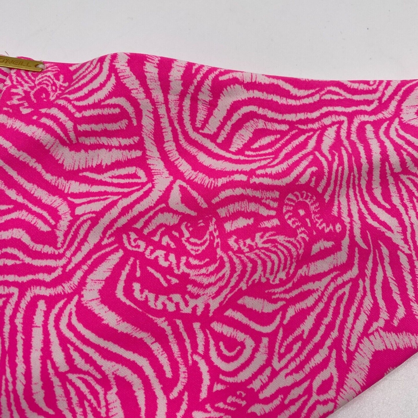 O`Neill Women Pink Animal Print Briefs Swim Bottom Size EU 40 UK 12 US 10 L