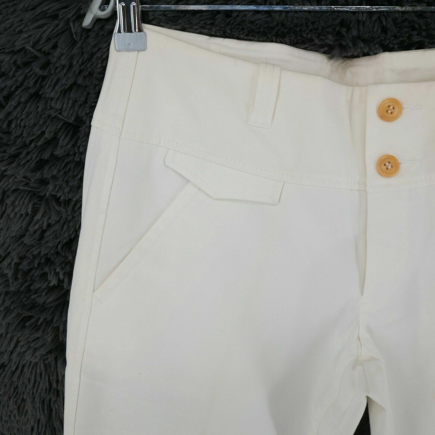 STEFANEL Pantalon Capri Chino Stretch Blanc Taille EU 38 40 UK 8 10 US 6 8