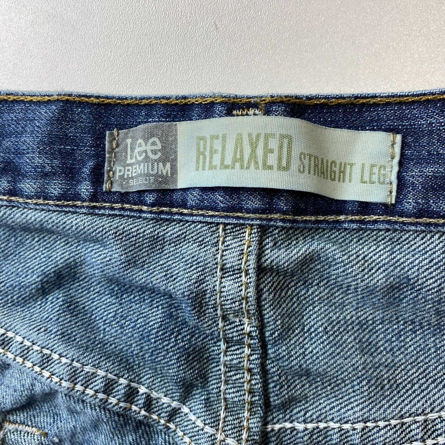 Lee Premium Select Blue Relaxed Straight Fit Jeans W40 L32