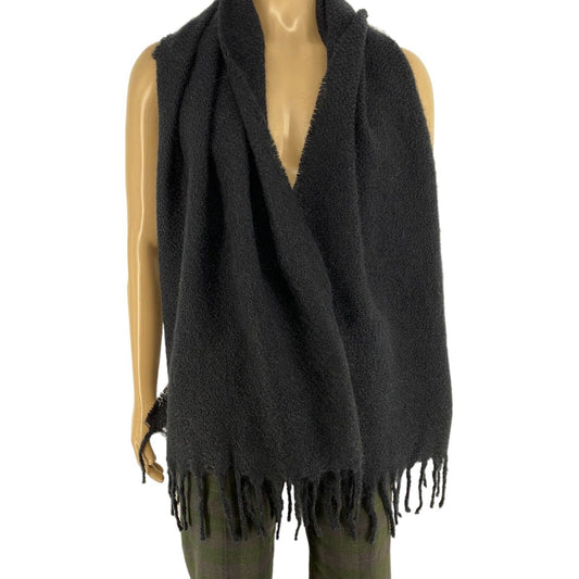 GANT Black Mohair Scarf Shawl