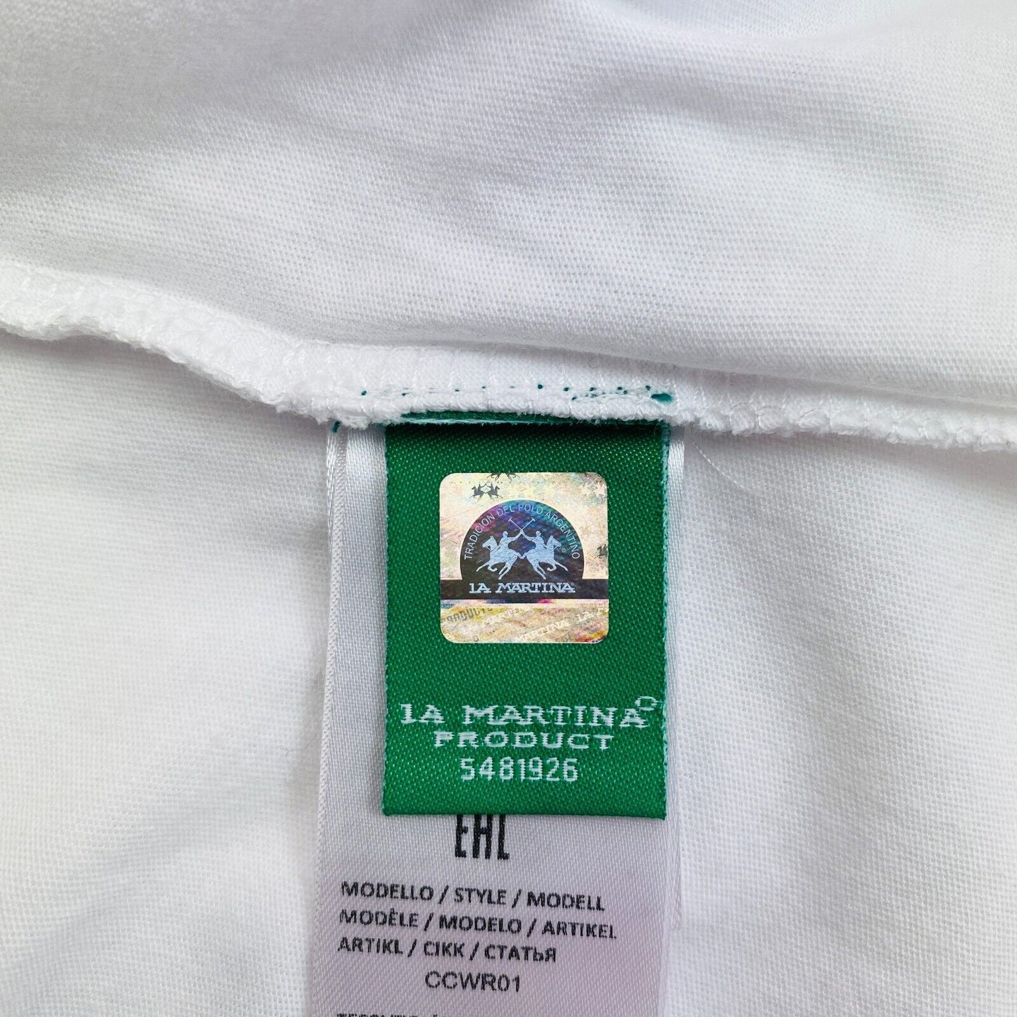 LA MARTINA White Crew Neck SS T Shirt Top Size  1 /XS