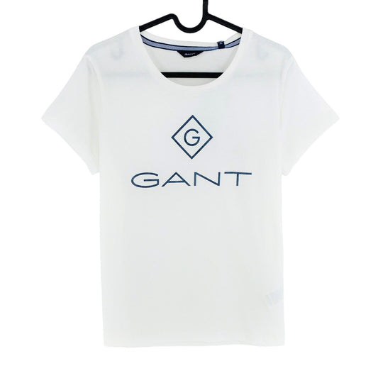 GANT White Lock Up Crew Neck SS T Shirt Size XS