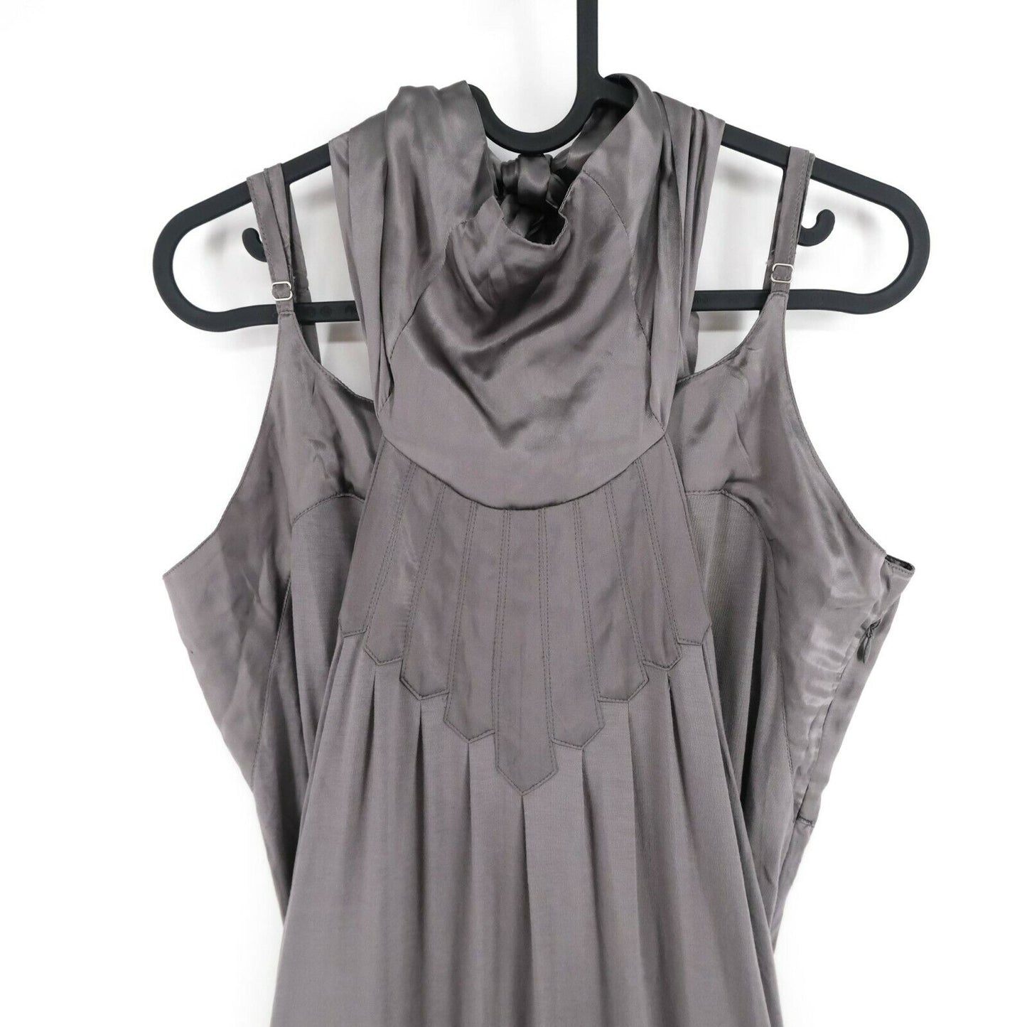 S`NOB Grey Halter Neck Dress Size L