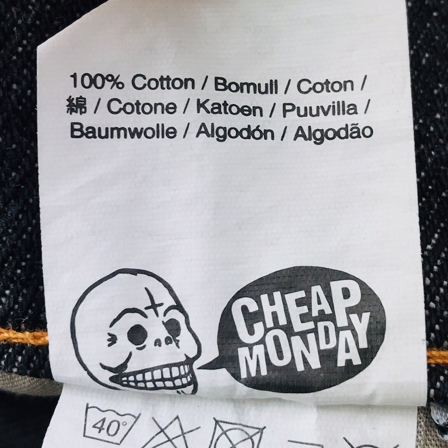 CHEAP MONDAY AUTOBAHN Damen Jeans, gerade Passform, schwarz, Größe W28 L34