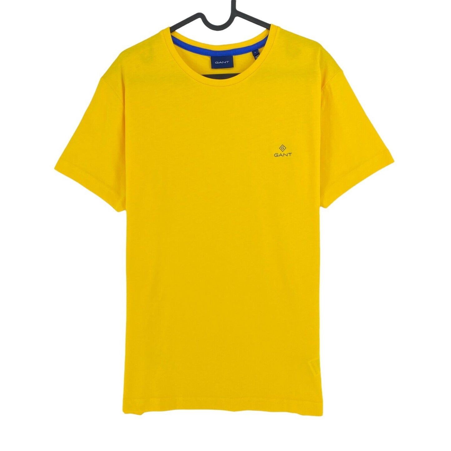 GANT Yellow Contrast Collar Crew Neck T Shirt Size L