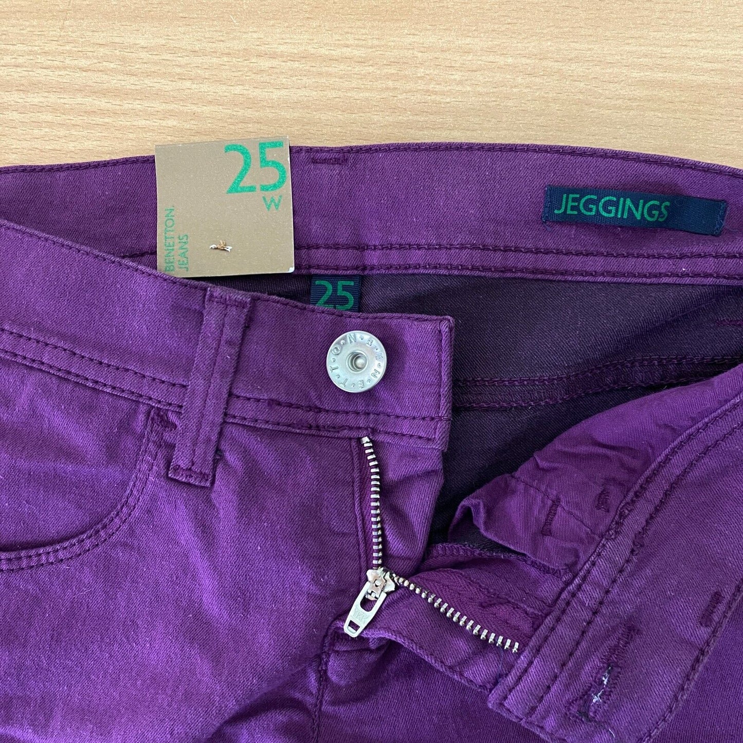 BENETTON Women Purple Skinny Fit Jeggings Jeans Size W25