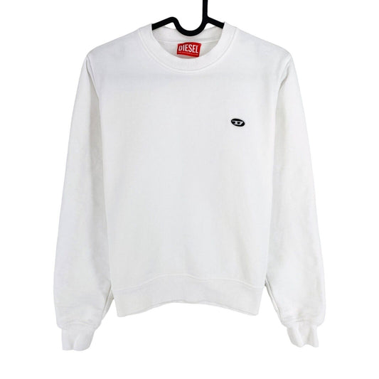 DIESEL Women White F_REGGY_DOVAL_PJ Crew Neck Jumper Sweater Size S