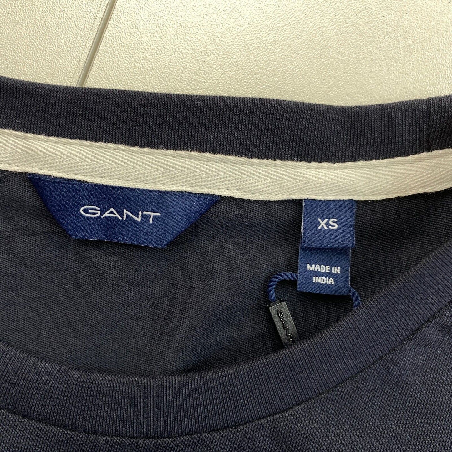 GANT Navy Blue Arch Logo Crew Neck SS T Shirt Size XS