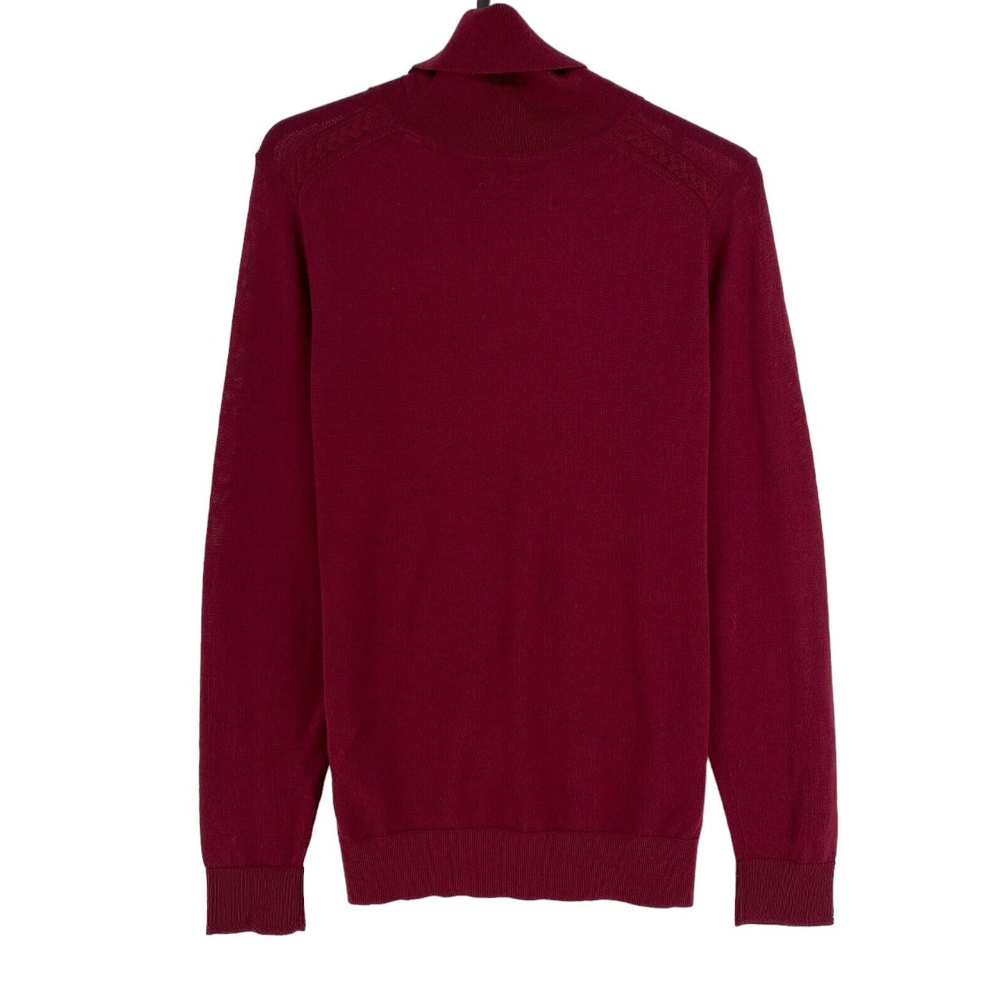 GANT Dark Red 100% Wool Turtle Neck Sweater Pullover Size S