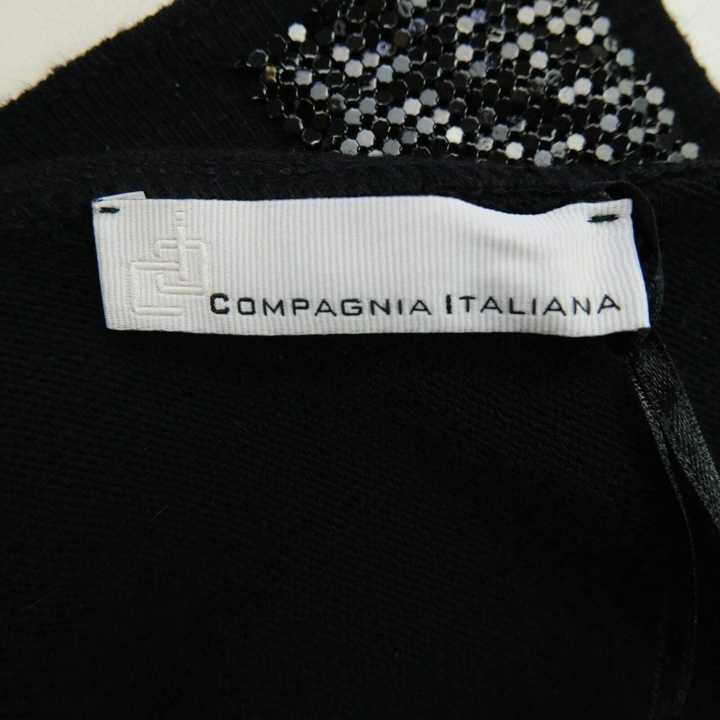 COMPAGNIA ITALIANA Black Round Neck A Line Dress Size S