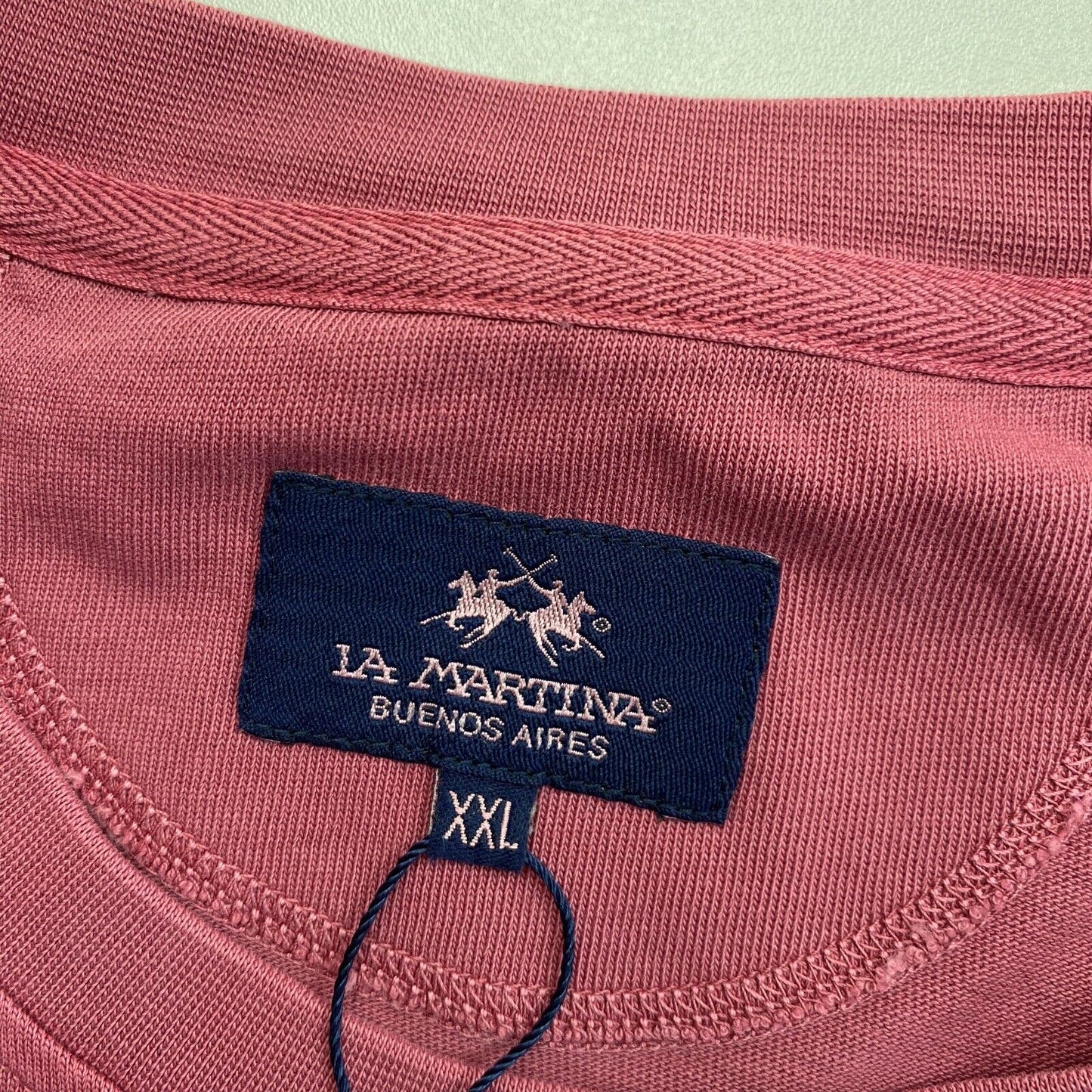 LA MARTINA Dark Pink Cotton Jersey Short Sleeves Crew Neck T Shirt Size 2XL XXL