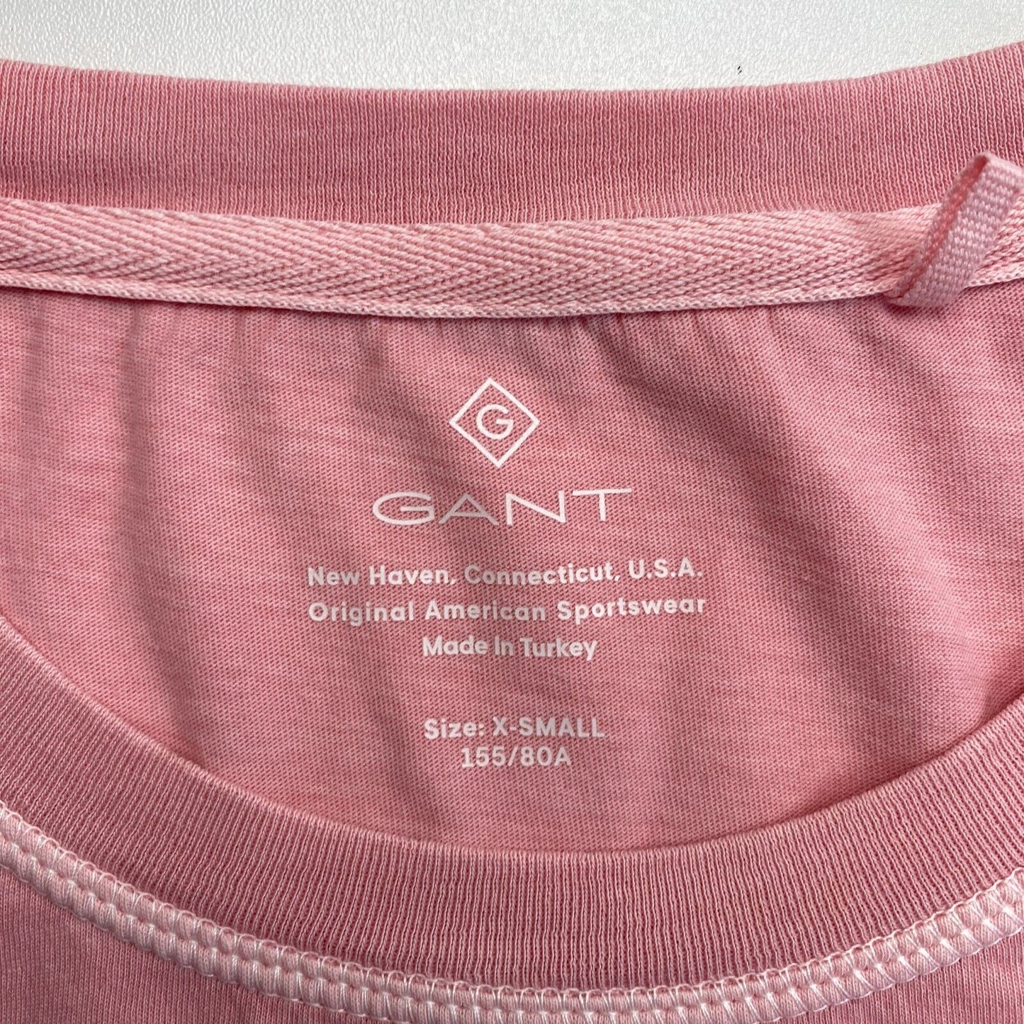 GANT Women Pink Sun Faded Crew Neck Short Sleeves T Shirt Size XS