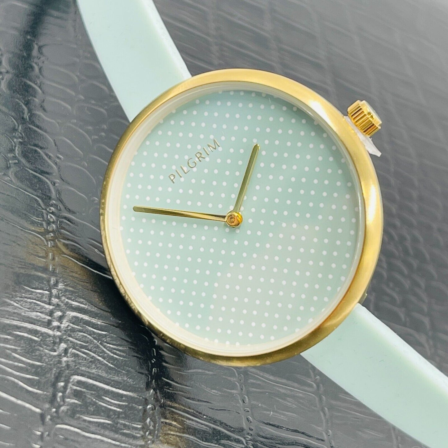 PILGRIM 701712490 Light Blue & Gold Colour Ladies Quartz Watch