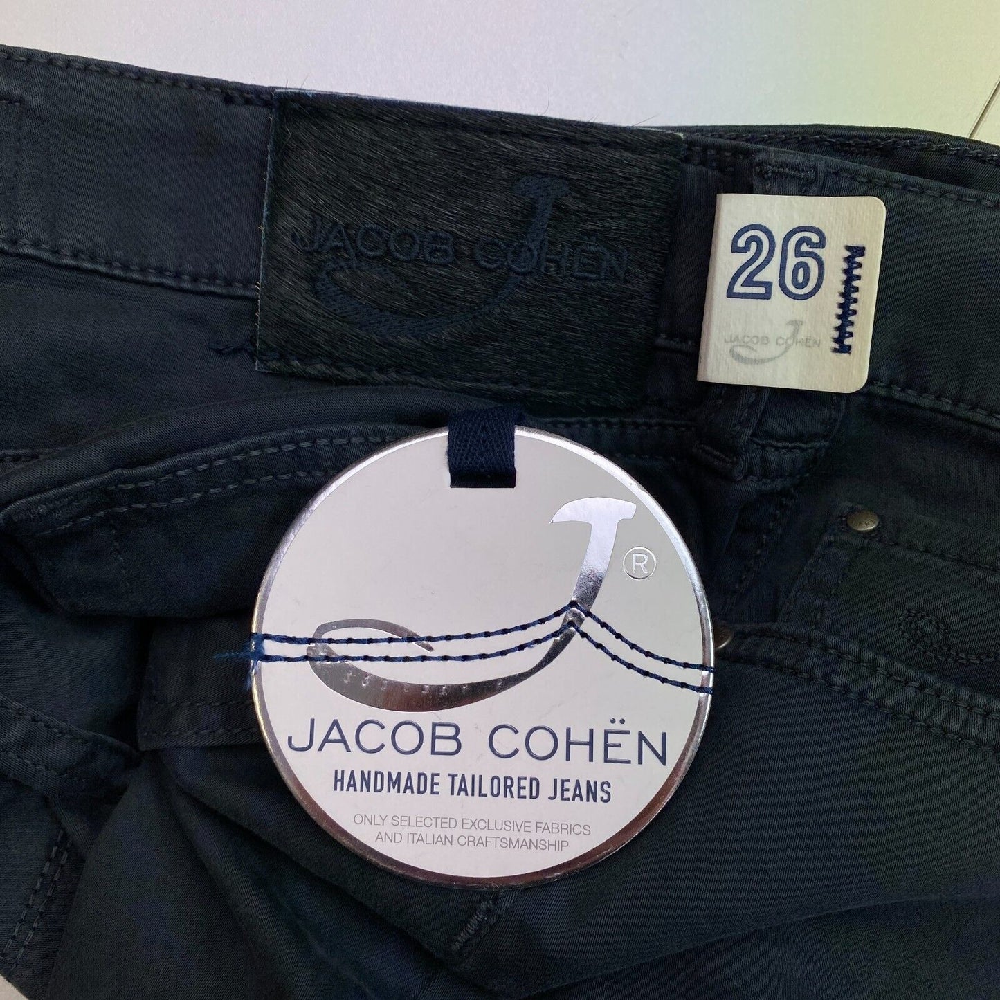 JACOB COHEN Women 711 Dark Blue Slim Jeans Pants W26 L34 Made In Italy