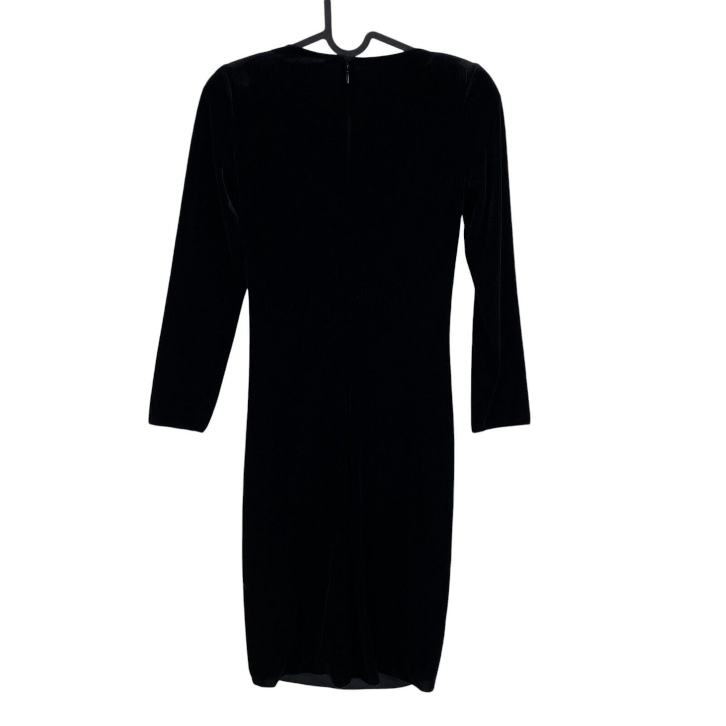 Emporio Armani Women Black V Neck Long Sleeves Dress Size IT 40 EU 36 UK 8 US 6