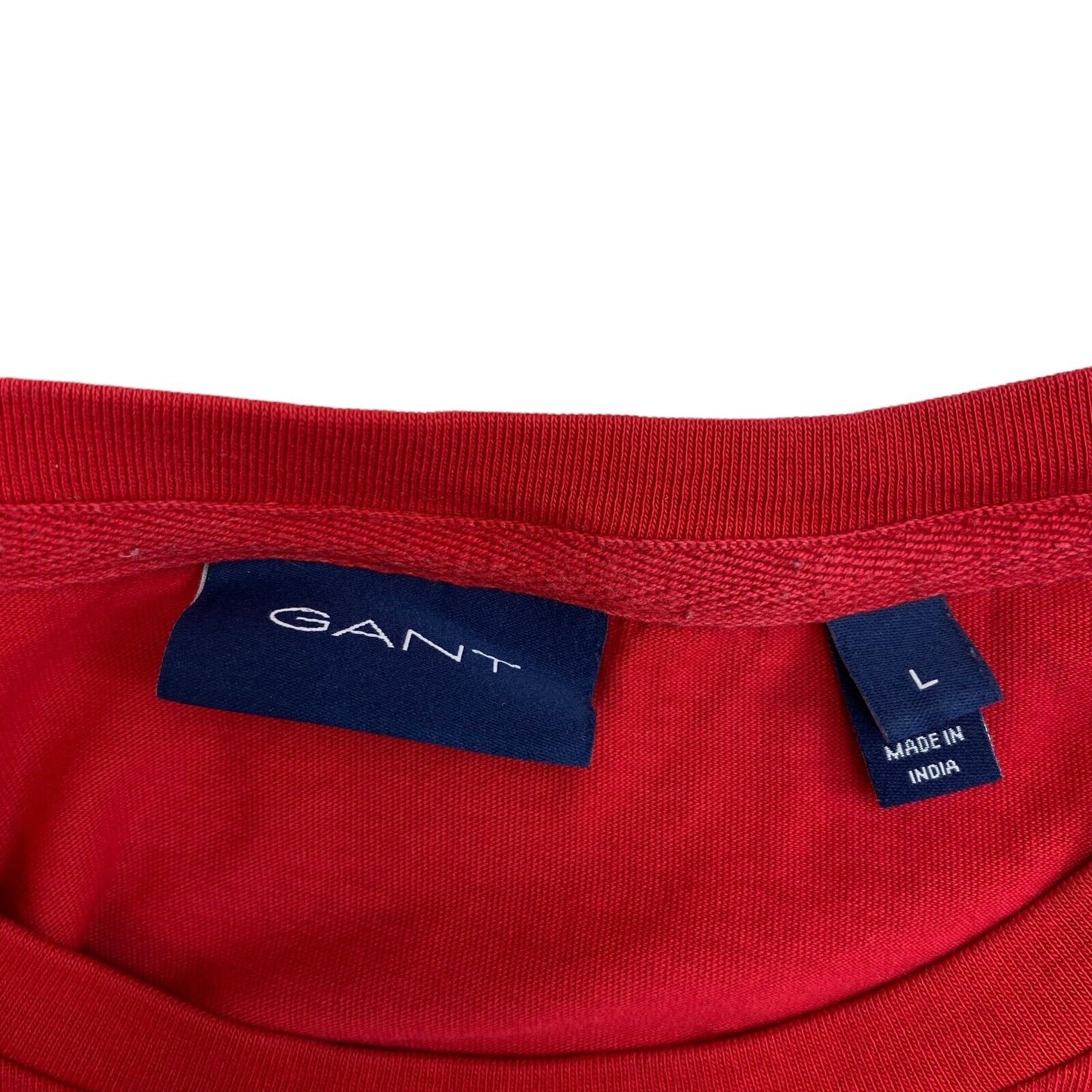 GANT T-shirt à col rond avec logo rouge Taille L