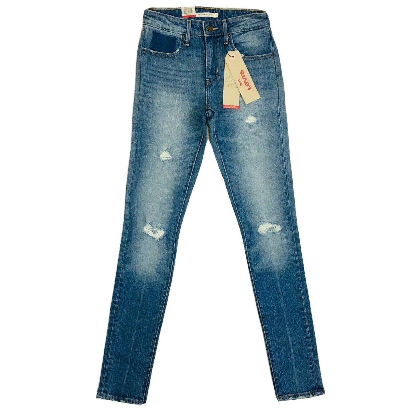 Levi‘s 721 Women‘s Teens Girl‘s High Rise Skinny Blue Jeans Size W23 W24 L32