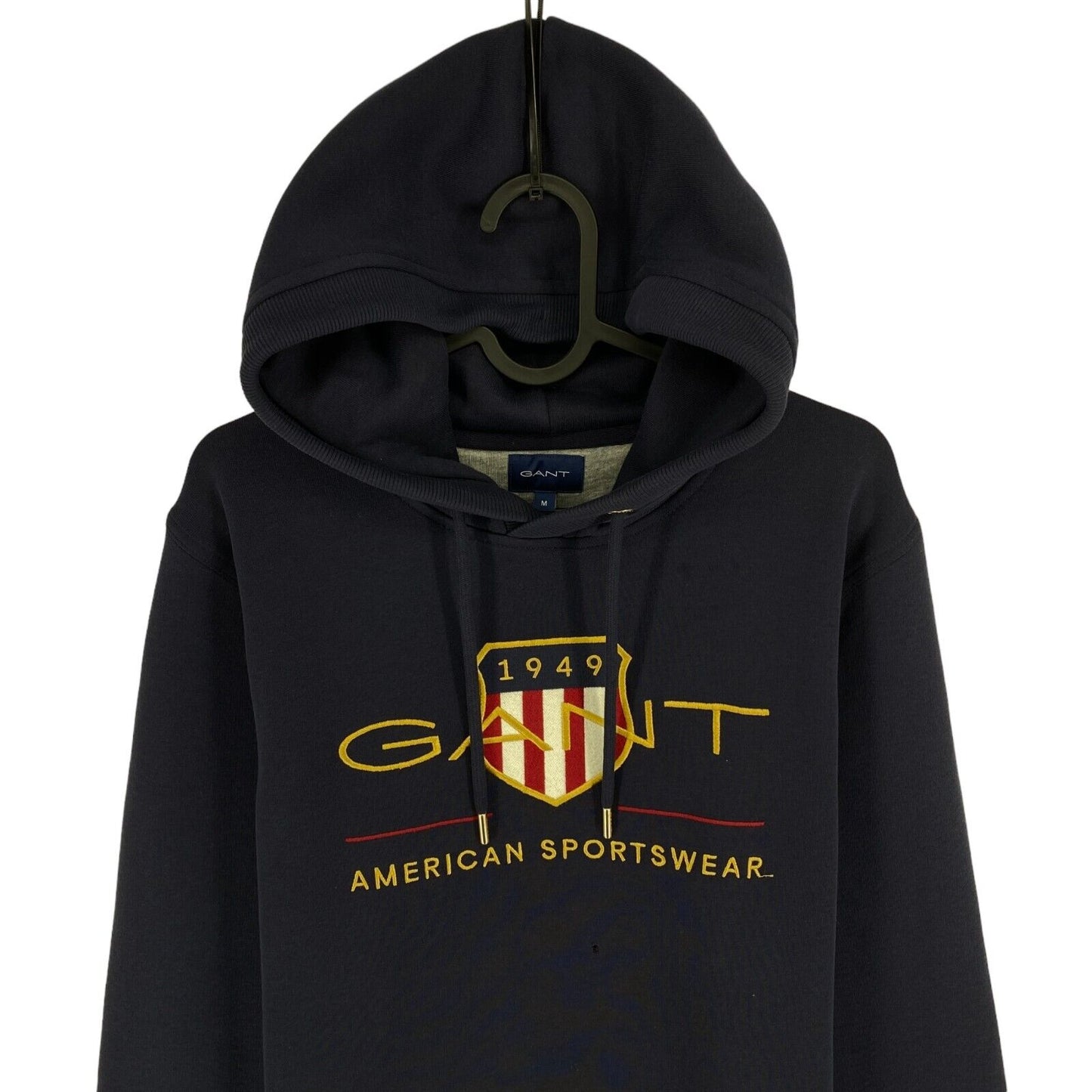 GANT Men Navy Blue Archive Shield Hoodie Sweater Pullover Jumper Size M