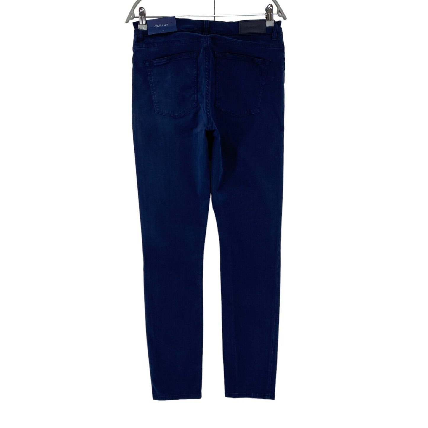 GANT Women Dark Blue Skinny Fit Satin Jeans Trousers W30 L32