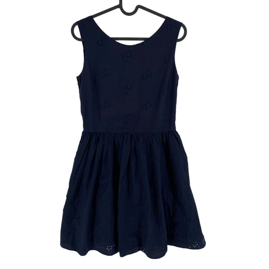 GANT Girls Navy Blue Broderie Anglaise Dress Size 13-14 Years 158/164 cm