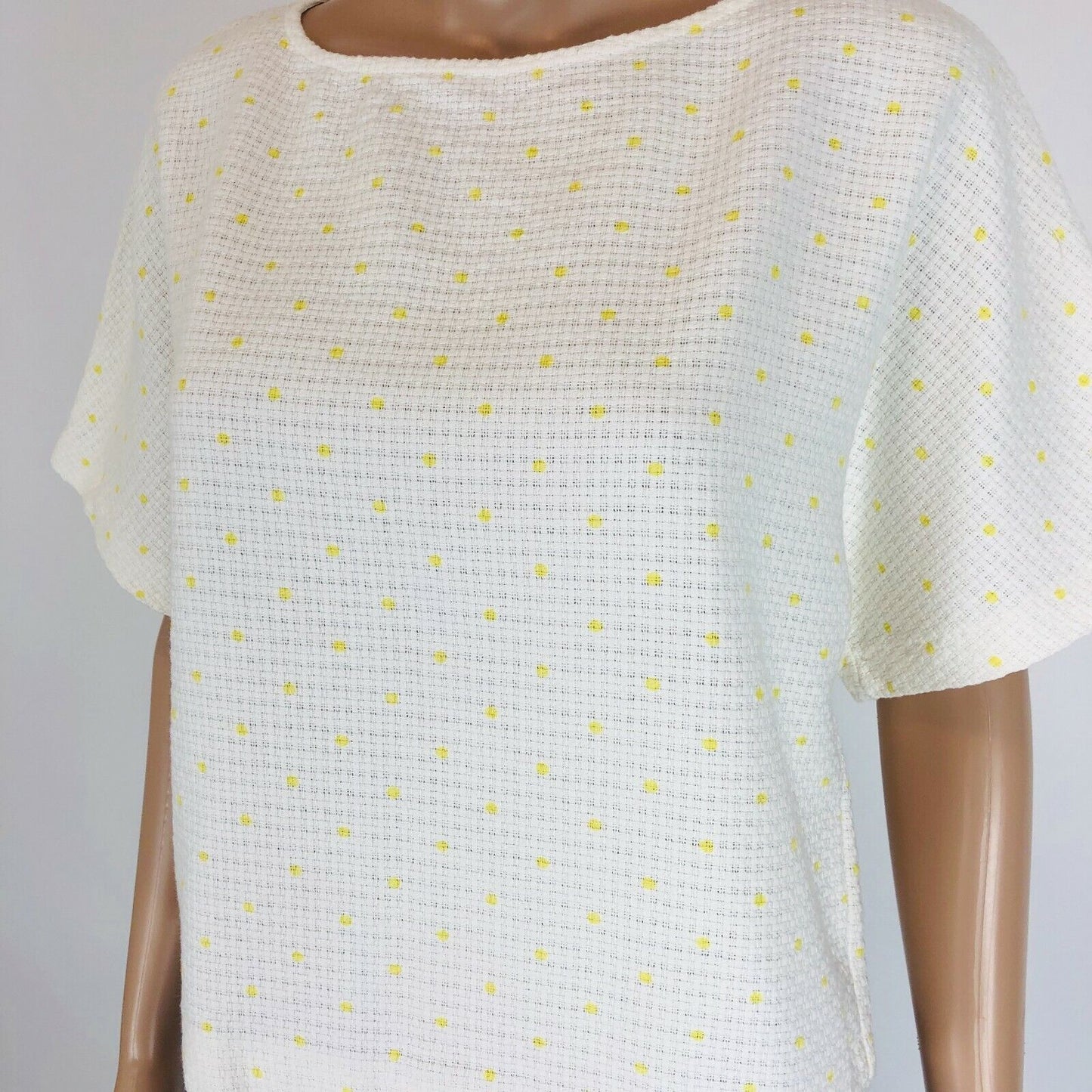 ZARA Blanc T-shirt à manches courtes Top Blouse Taille M