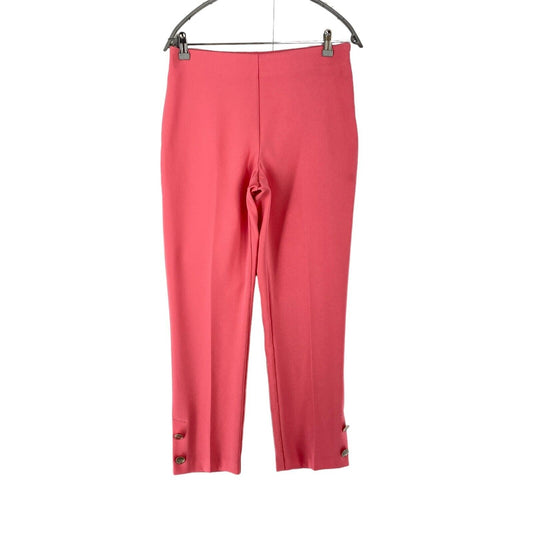 RINASCIMENTO Women Pink Regular Straight Fit Capri Dress Trousers Size L W30