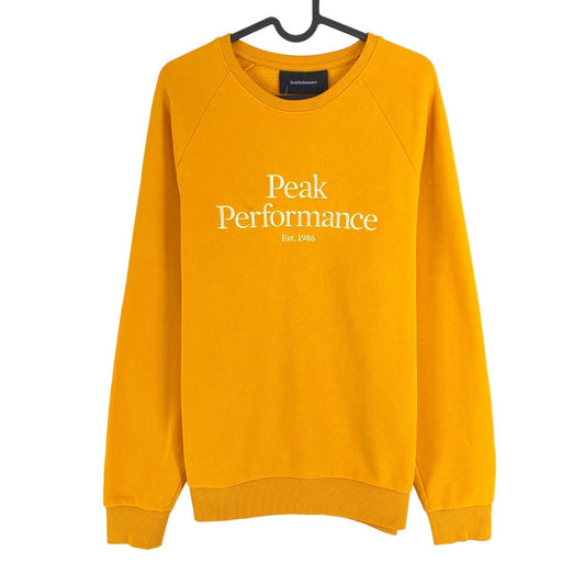 Peak Performance Yellow Original Crew Neck Sweater Jumper Size L