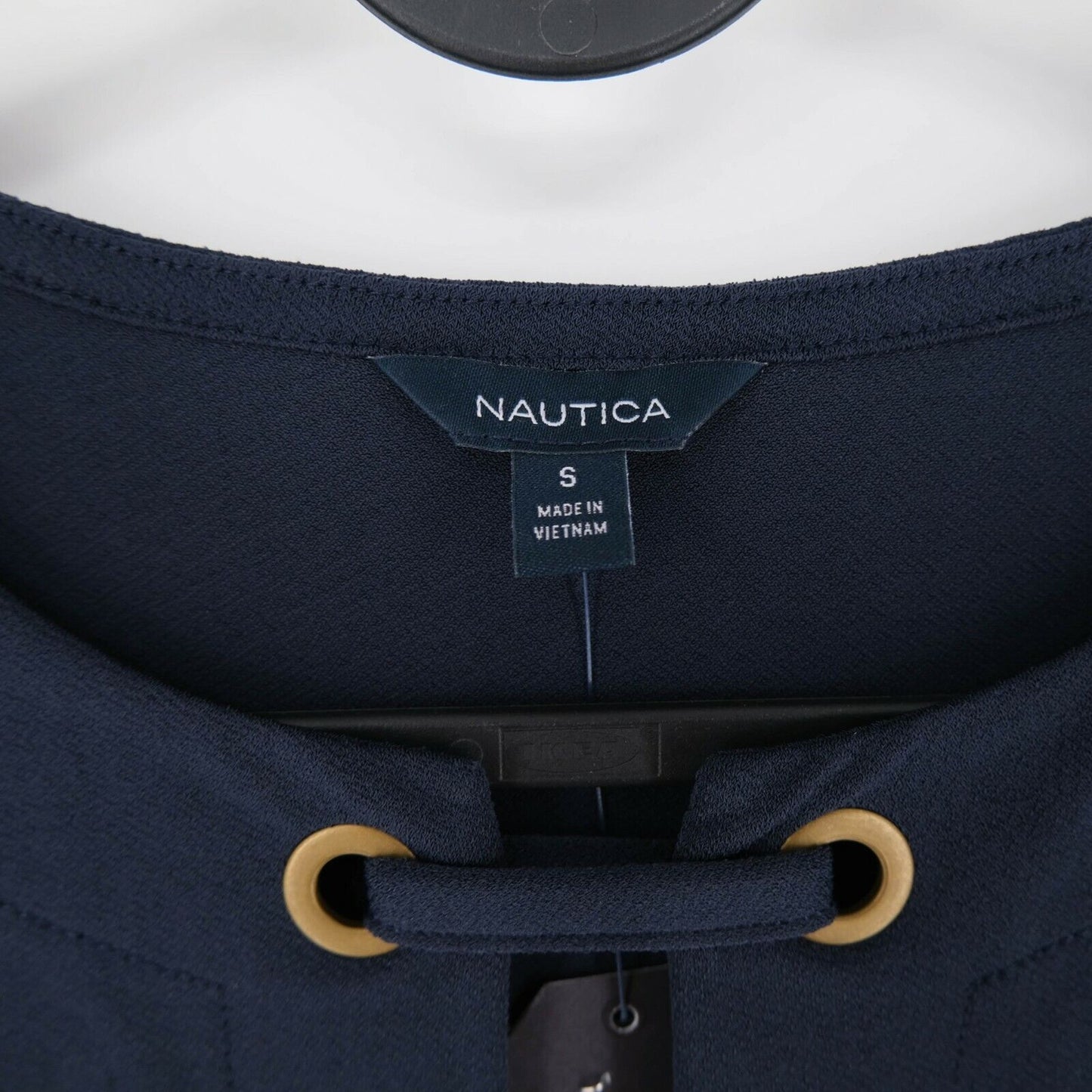 NAUTICA Bleu Marine Crew Neck Blouse Top T Shirt Taille S