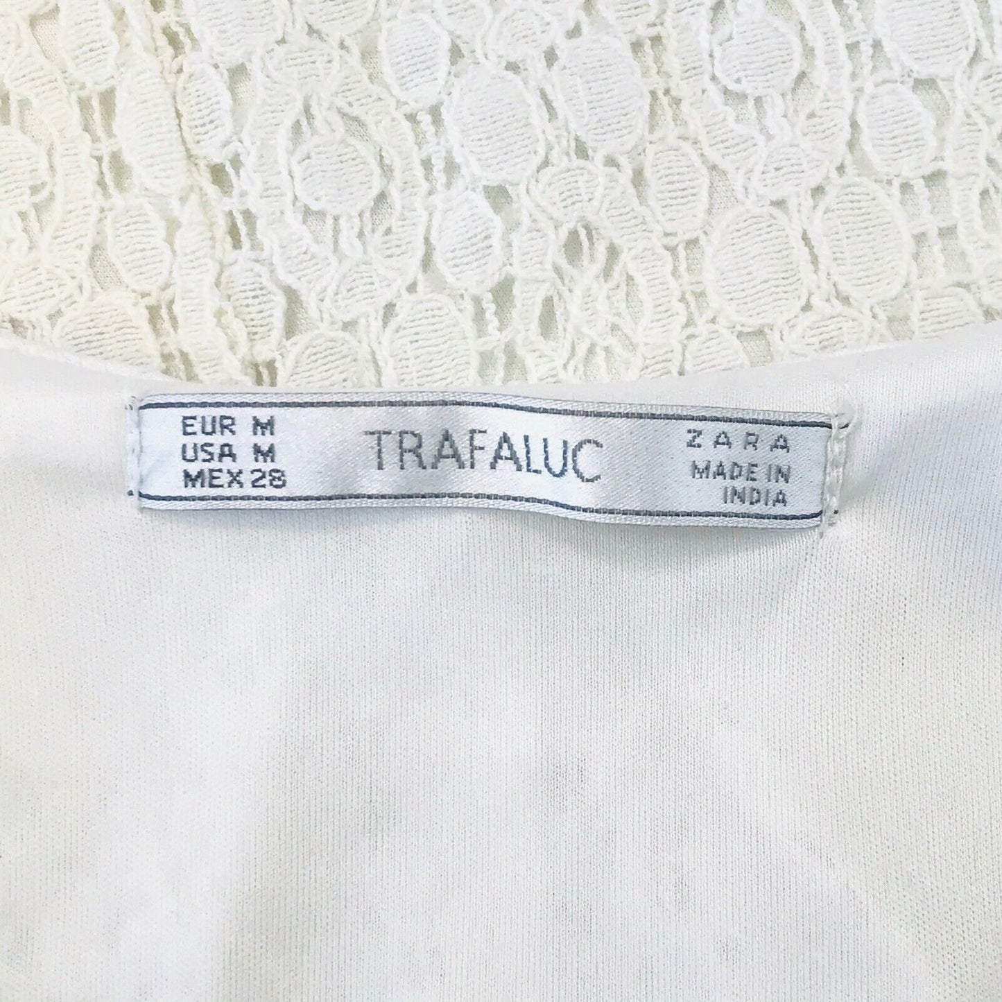 ZARA Trafaluc Women's White Dress Size M