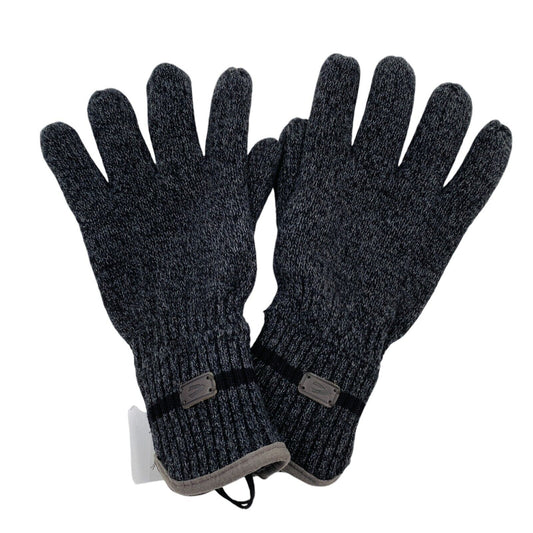 Camel Active Dark Grey Cotton Insulated Warm Knit Gloves Size XL