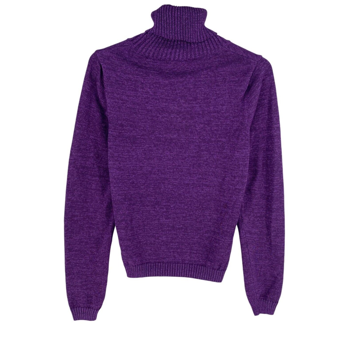 Mango MNG Women Purple Lurex High Neck Sweater Jumper Size S