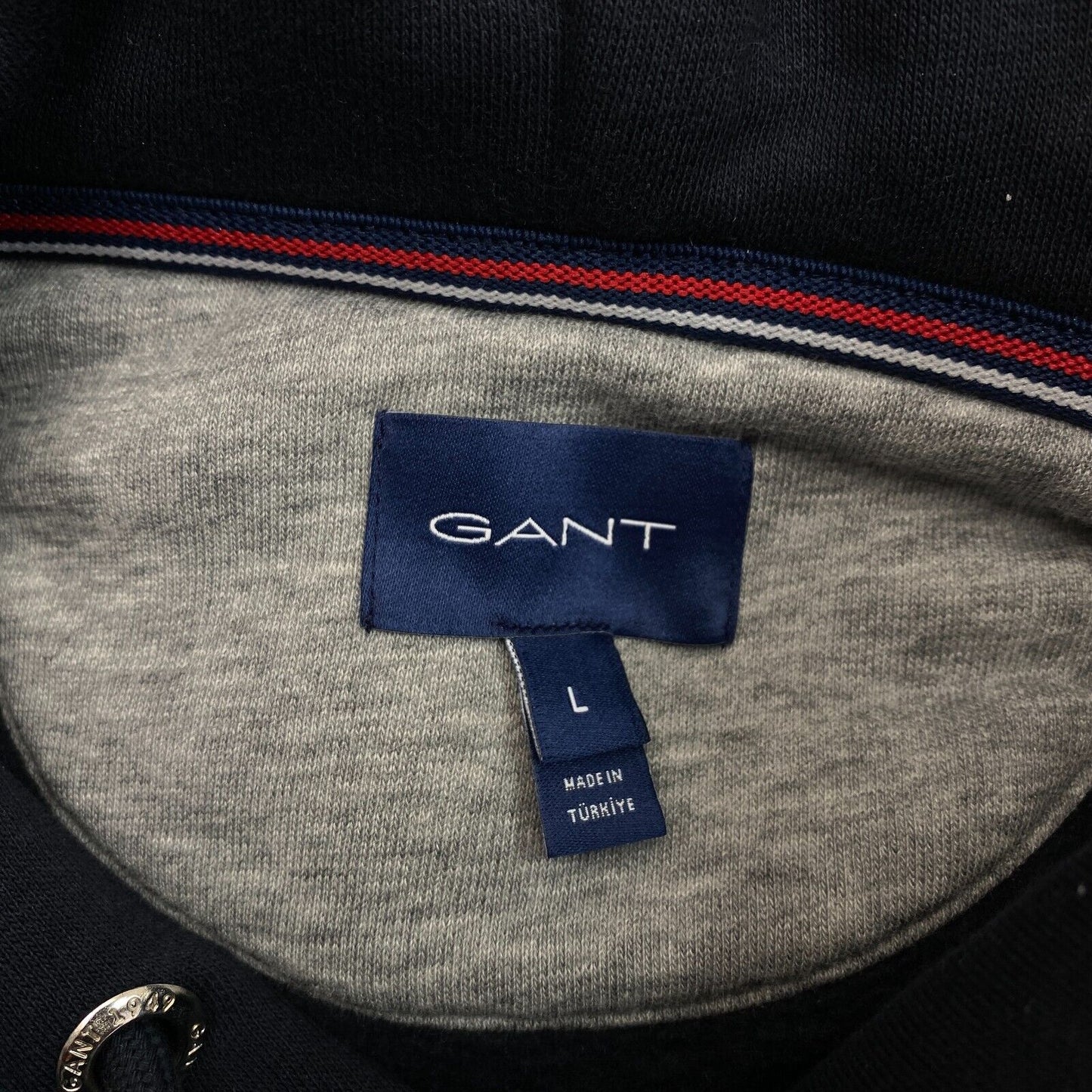 GANT Men Navy Blue Original Hoodie Sweater Jumper Size L