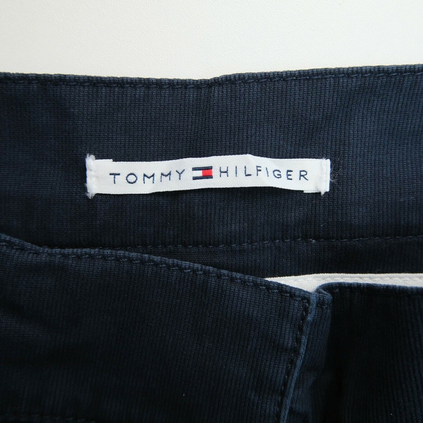 TOMMY HILFIGER Navy Blue Wide Legs Chino Pants Trousers Size 10 EU 40 UK 12 US 8