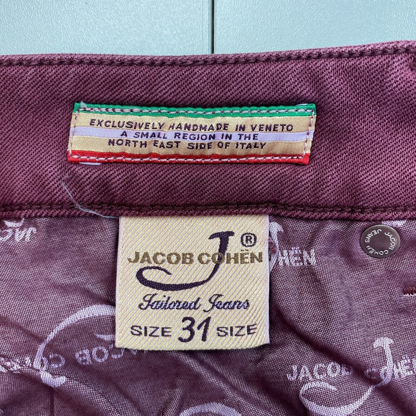 JACOB COHEN Women CARRIE Purple Slim Fit Jeans Trousers W31 L34 Made In Italy