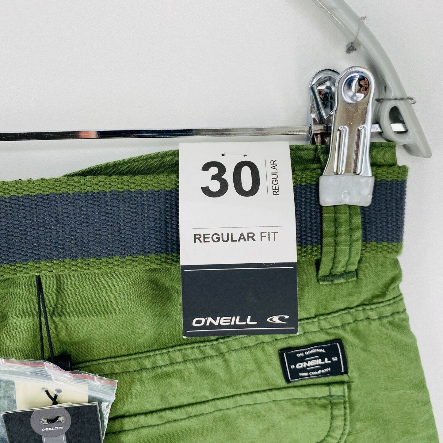 O'Neill Mens Green Regular Fit Road Trip Shorts Size W30