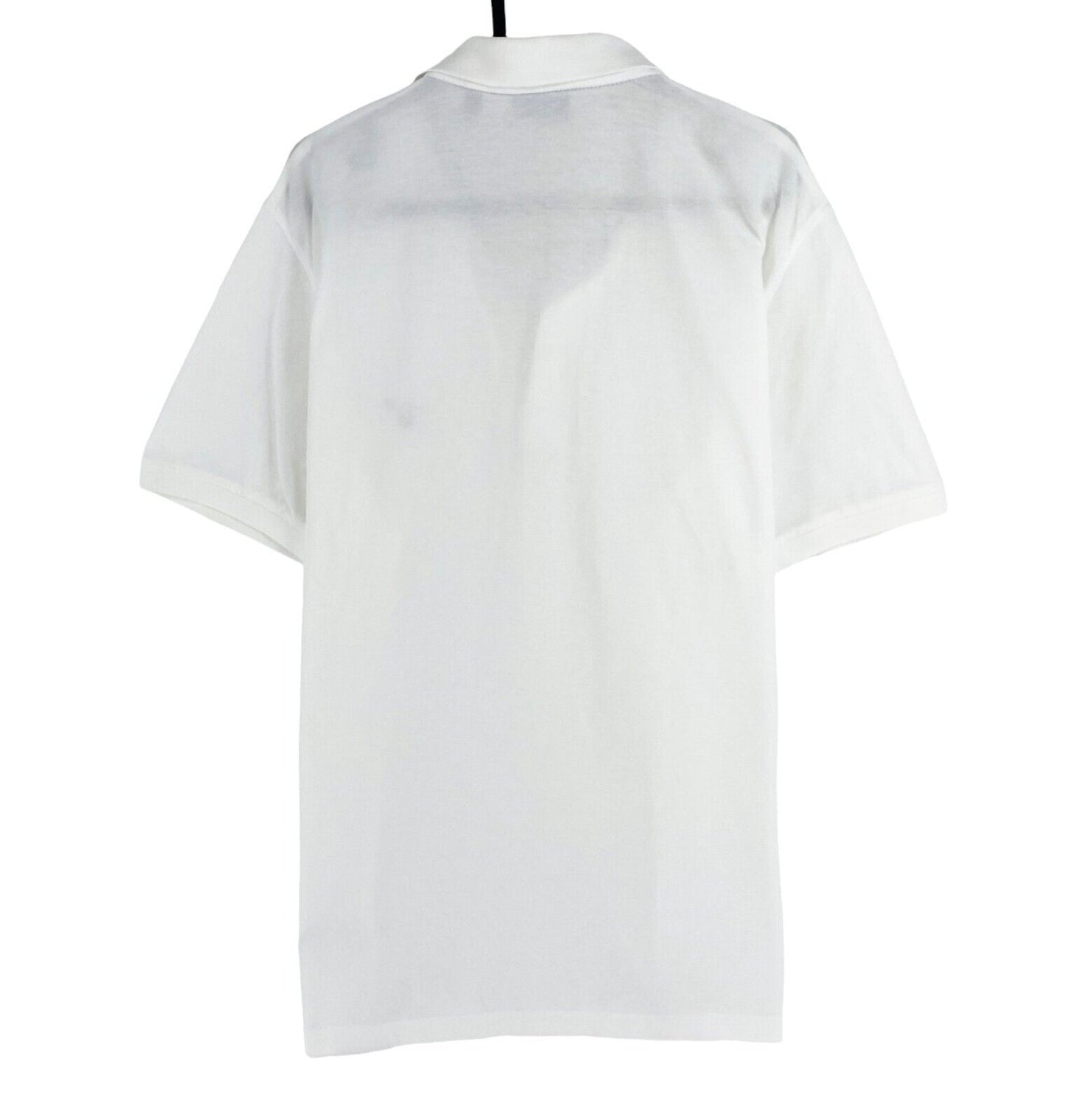 GANT Men White Solid Pique Rugger SS Polo Shirt Size M