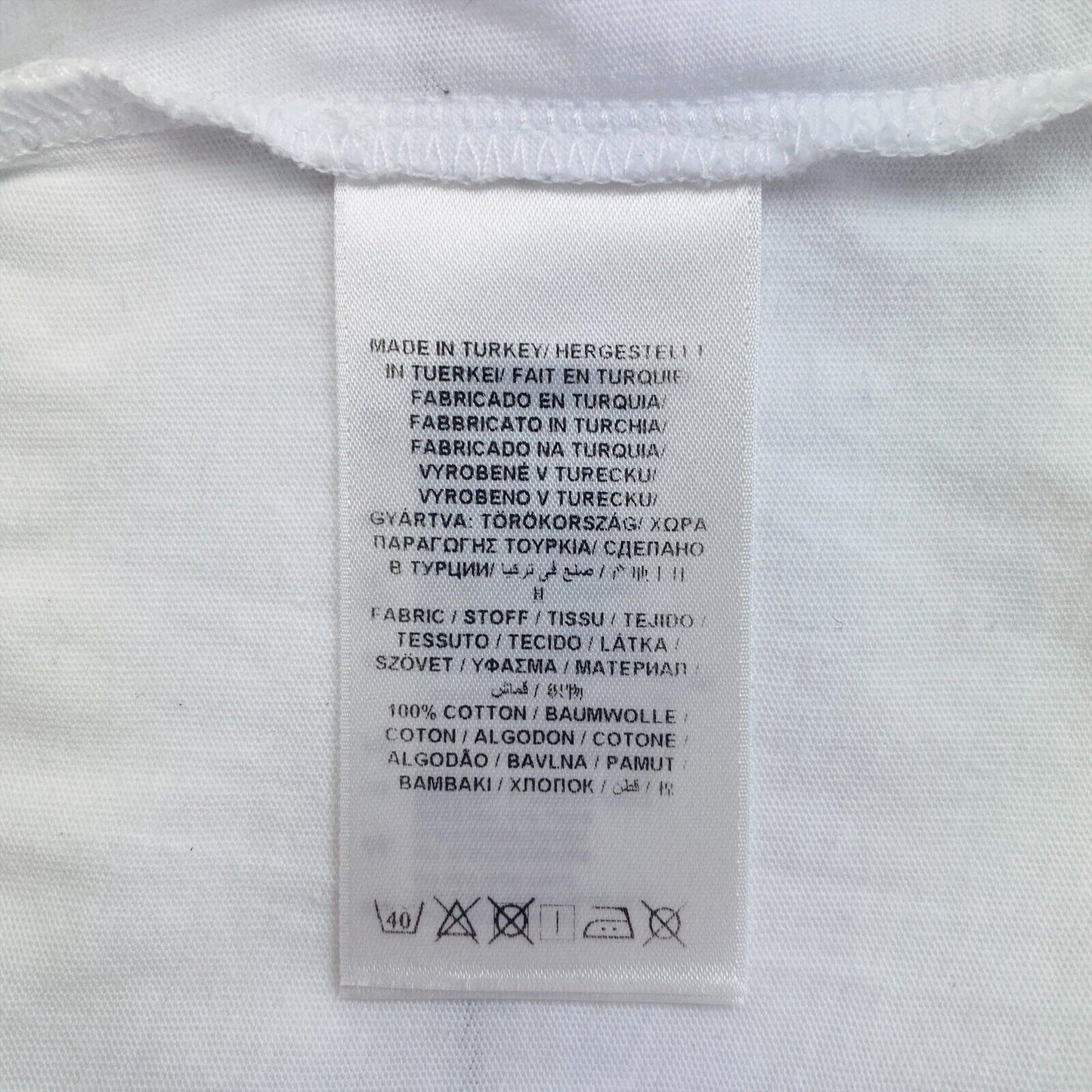 GANT White Logo Crew Neck T Shirt Size XS