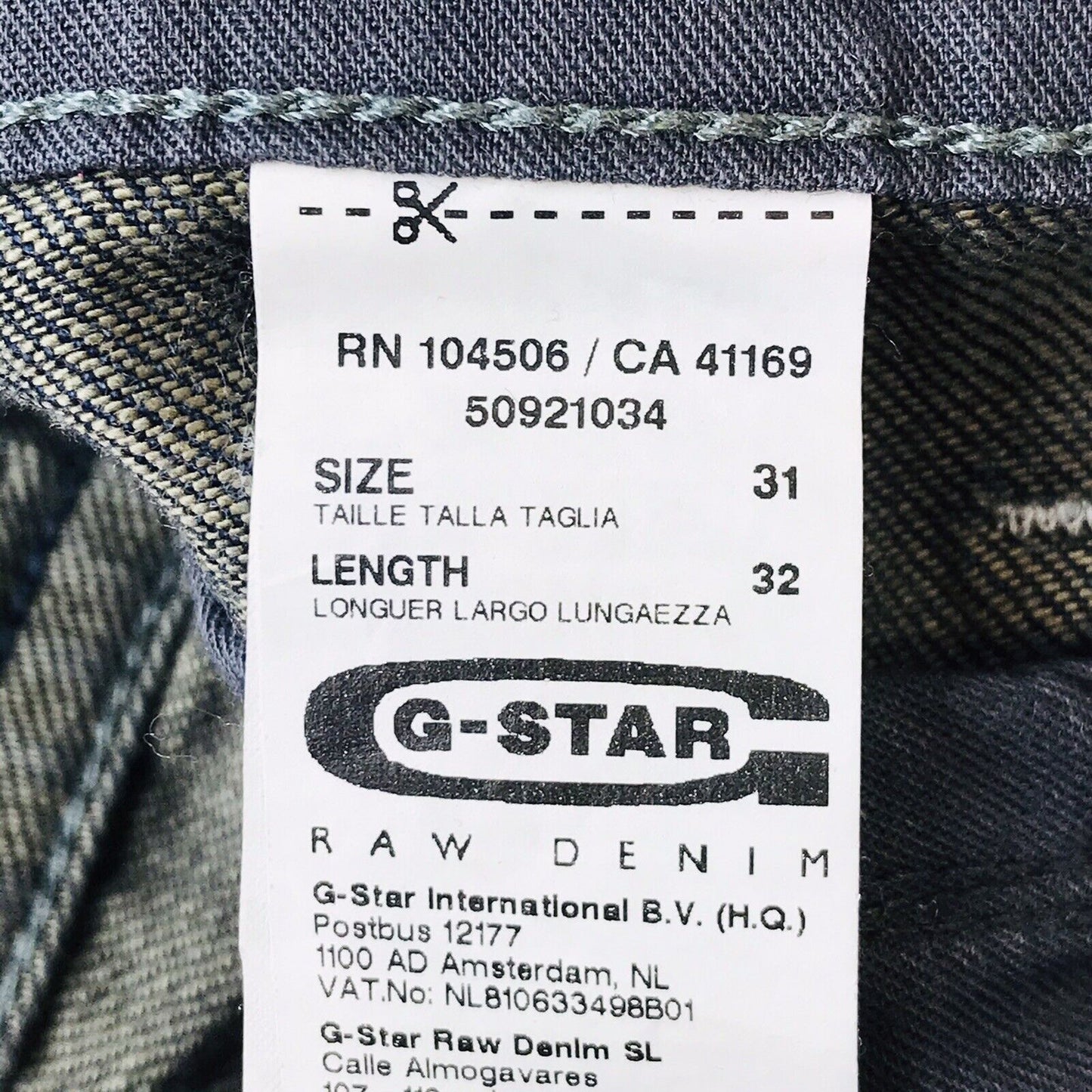 G-STAR RADAR COVER LOOSE CHAT PRINT Dark Grey Straight Fit Jeans Size W31 L32