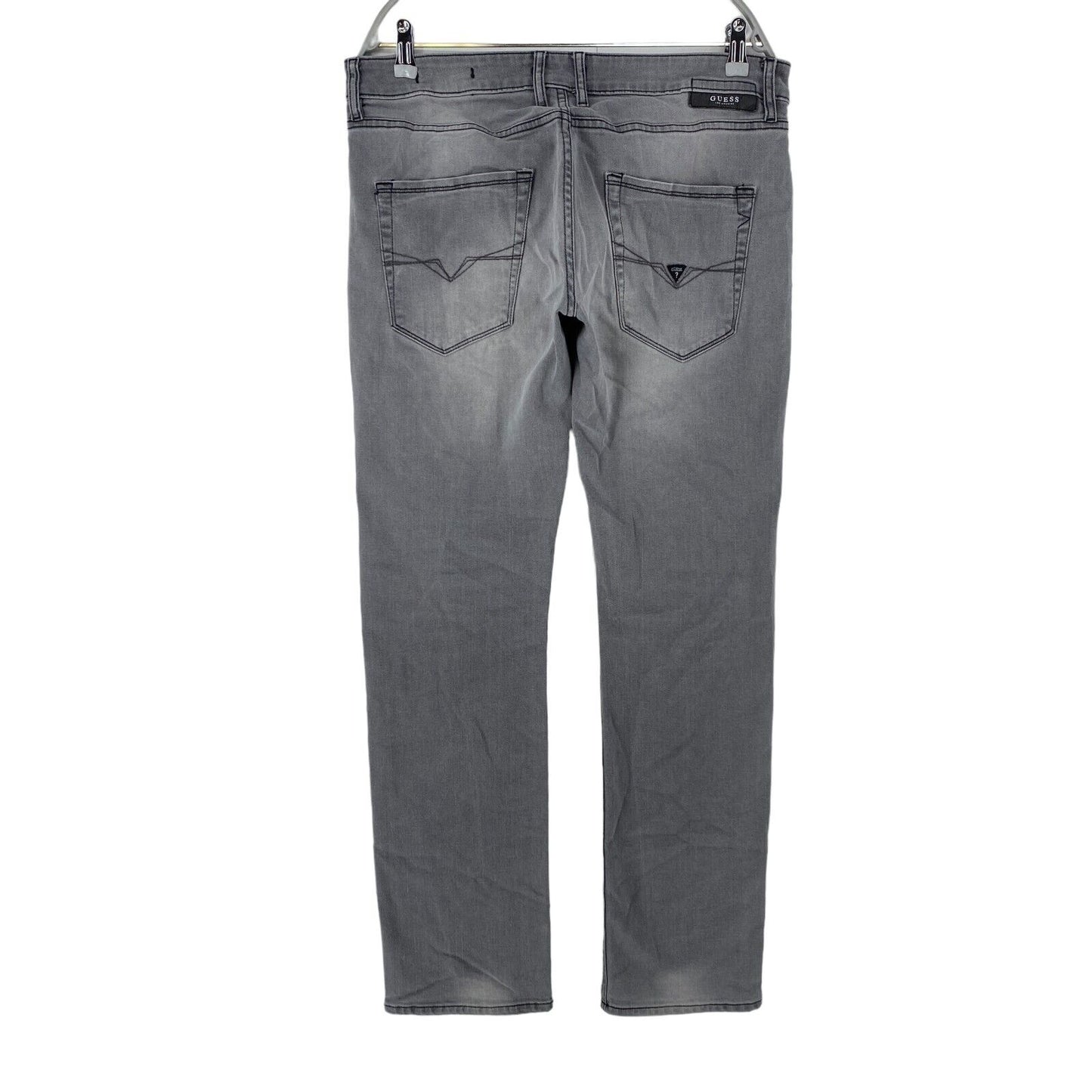 GUESS Grey Stretch Slim Straight Fit Jeans W33 L32