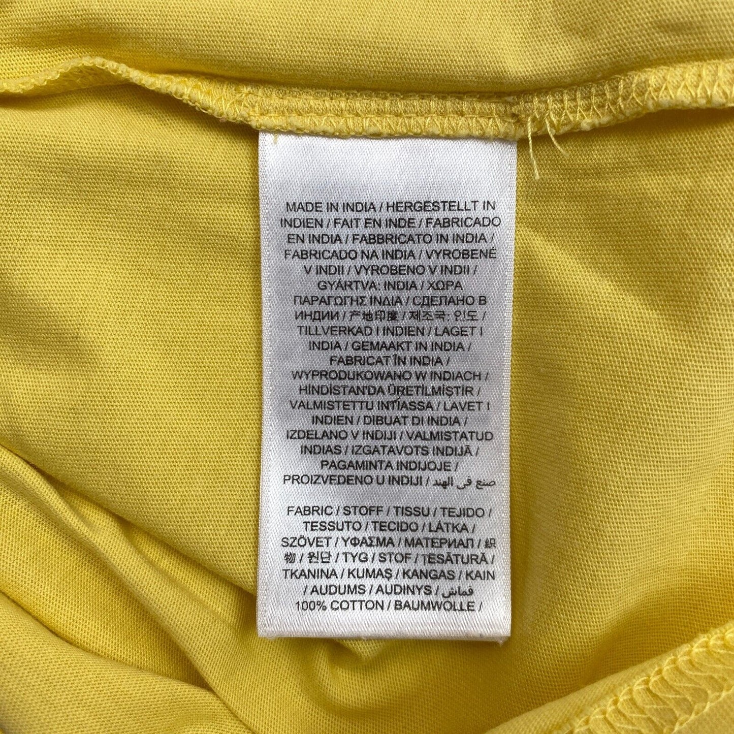 GANT Yellow Original Slim Fit SS V Neck T Shirt Size M